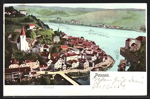 AK Passau, Blick auf Ilzstadt