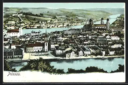 AK Passau, Altstadt zwischen Inn und Donau