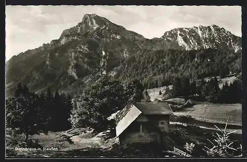 AK Piding b. Bad Reichenhall, Steineralm, Ansicht mit Staufen