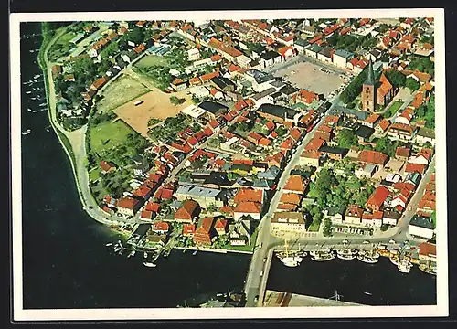 AK Neustadt / Holstein, Totalansicht vom Flugzeug aus