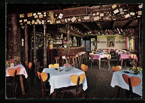 AK Zell am See, Innenansicht des Berghotels Blaickners Sonnalm