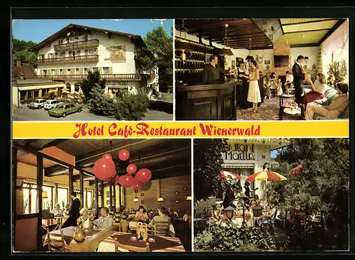 AK Eichgraben, Hotel Café-Restaurant Wienerwald innen und aussen