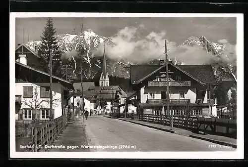AK Seefeld, Strassenpartie gegen das Wettersteingebirge