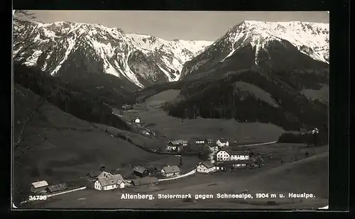 AK Altenberg /Steiermark, Ortsansicht gegen die Schneealpe
