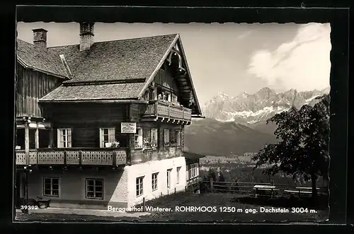 AK Rohrmoos, Der Berggasthof Winterer gegen Dachstein
