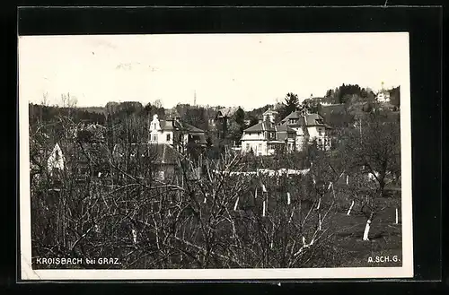 AK Graz, Kroisbach, Villenviertel im Herbst