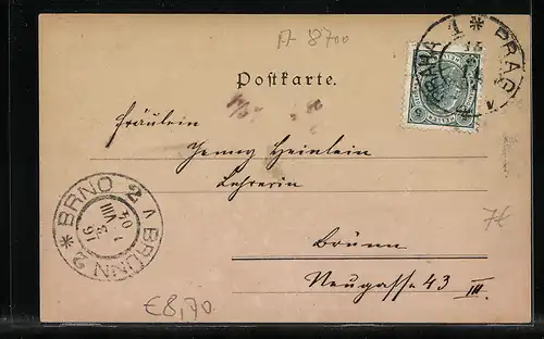 Künstler-AK F. Kopallik: Göss, Gesamtansicht mit Leoben