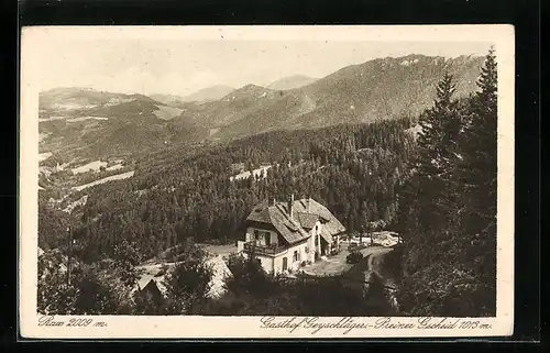 AK Prein an der Rax, Preiner Gscheid, Alpengasthof Geyschläger