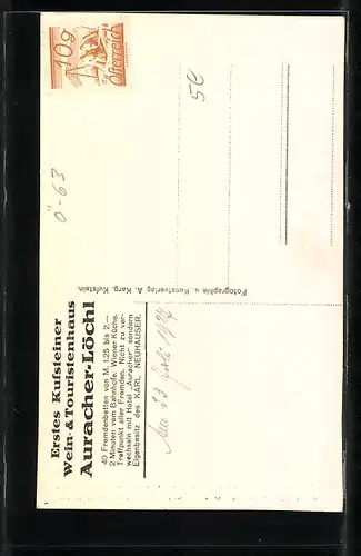 AK Kufstein, Wein- & Touristenhaus Auracher-Löchl, Inh. Karl Neuhauser, Innenansicht