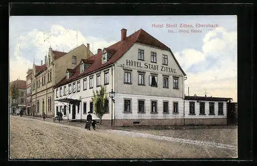 AK Ebersbach / Oberlausitz, Hotel Stadt Zittau Georg Hanke