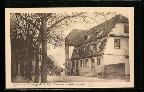 AK Schwegenheim, Gasthaus v. J. von Büren