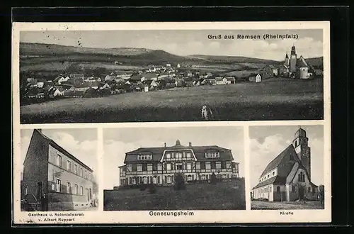 AK Ramsen, Gasthaus und Kolonialwaren von Albert Ruppert, Genesungsheim