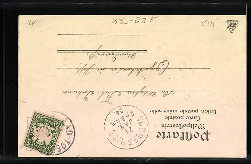 Passepartout-Lithographie Bad-Tölz, Kalvarienberg, Edelweiss