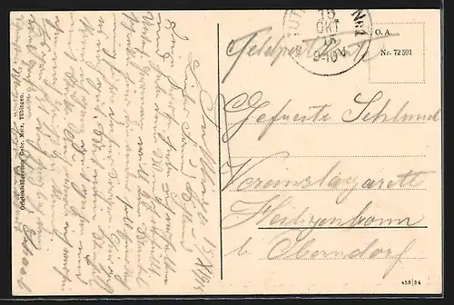 AK Tuttlingen, Ortspartie mit Kirche