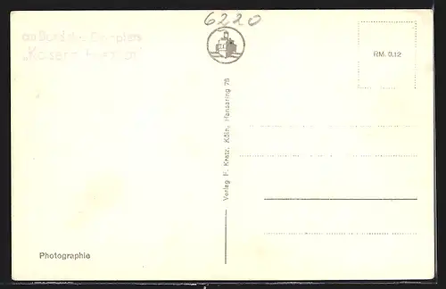 AK Rüdesheim am Rhein, Teilansicht mit Nationaldenkmal