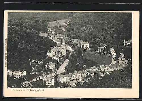 AK Schlangenbad, Teilansicht mit Kirche