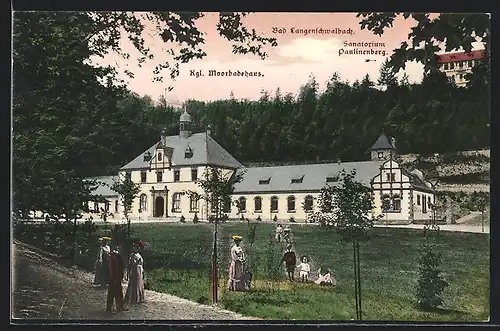 AK Bad Langenschwalbach, Ansicht mit Kgl. Moorbadehaus und Sanatorium Paulinenberg