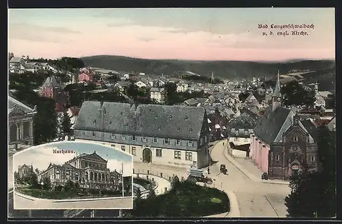 AK Bad Langenschwalbach, Kurhaus, Ortsansicht v. d. engl. Kirche