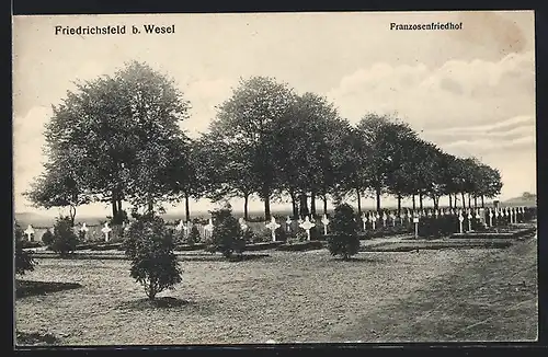 AK Friedrichsfeld b. Wesel, Franzosenfriedhof