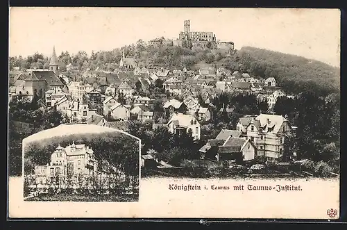 AK Königstein / Taunus, Blick zum Ort mit Kurhotel Taunus-Institut