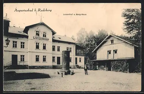 AK Augustusbad b. Radeberg, Hotel Luisenhof u. Berg-Haus