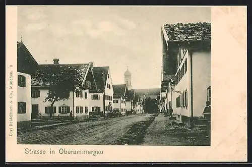 AK Oberammergau, Strassenpartie i Ort