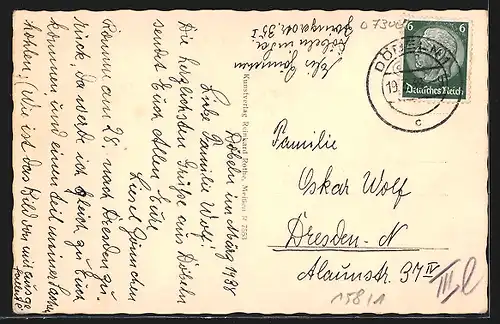 AK Döbeln i. Sa., Partie am Rathaus