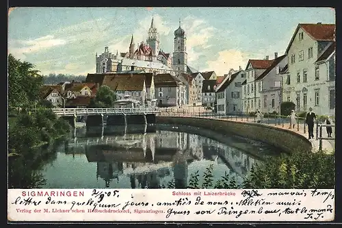 AK Sigmaringen, Schloss und Laizerbrücke