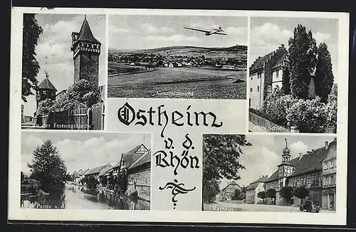 AK Ostheim v. d. Rhön, An der Festungskirche, Rathaus, Altes Schloss