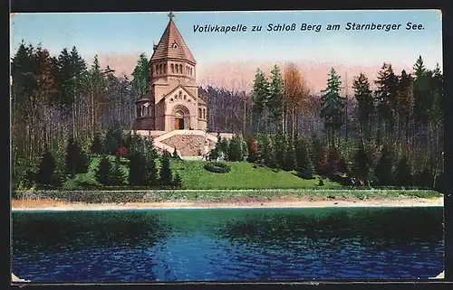 AK Berg / Starnberger See, Votivkapelle zu Schloss Berg