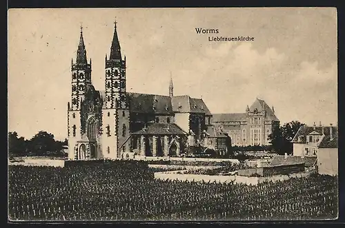 AK Worms, Blick zur Liebfrauenkirche