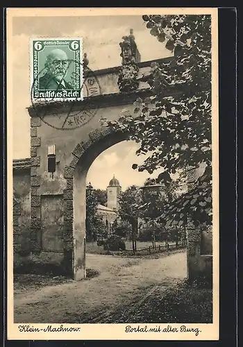 AK Klein-Machnow, Portal mit alter Burg