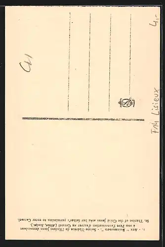 AK Lisieux, Aux Buissonnets, Sainte-Therese de l`enfant Jesus demandant