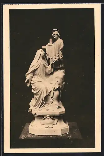 AK Lisieux, Statue de Sainte-Therese de l`Enfant Jesus aux Buissonnets