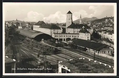 AK St. Gallen, Hauptbahnhof und Post