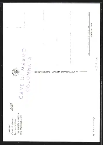 AK Carrara, An den Marmorbrüchen