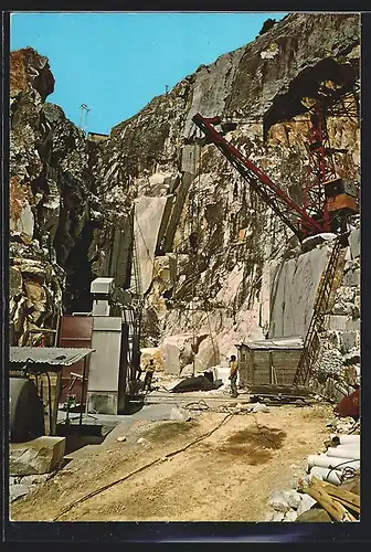 AK Carrara, Ausgrabung der Marmorbrüche