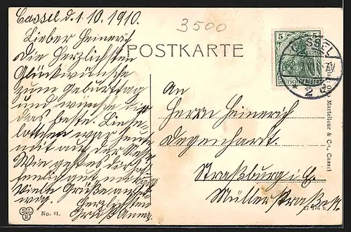 AK Kassel, Parkanlage am Friedrich-Wilhelmplatz