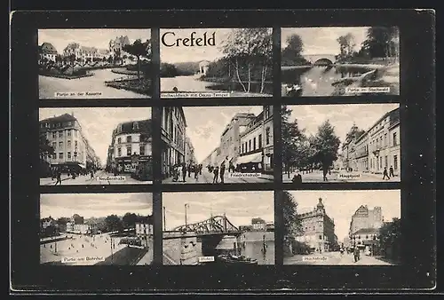 AK Crefeld, An der Kaserne, Hafen, Friedrichstrasse