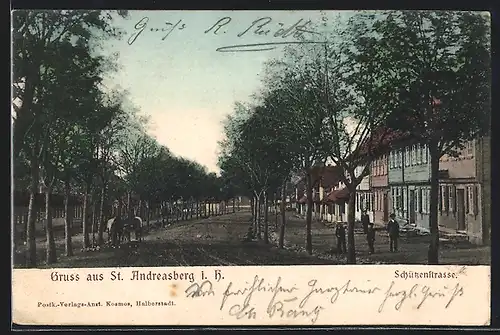 AK St. Andreasberg /Harz, Partie in der Schützenstrasse