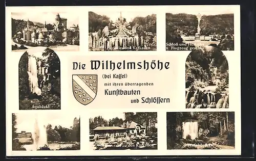 AK Kassel-Wilhelmshöhe, Restaurant zu den Kaskaden, Herkules und Kaskaden