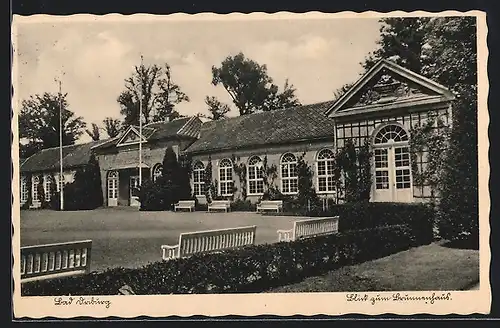 AK Bad Driburg, Blick zum Brunnenplatz