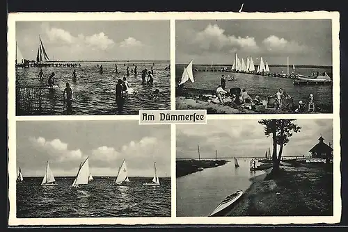 AK Hüde / Lemförde, Ansichten vom Dümmersee mit Segelbooten