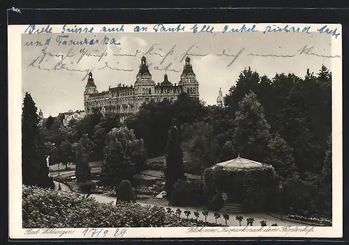 AK Bad Wildungen, Blick vom Kurpark nach dem Fürstenhof