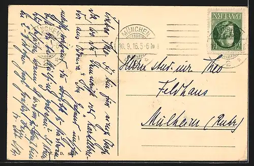 AK München, Totalansicht vom Isarquai