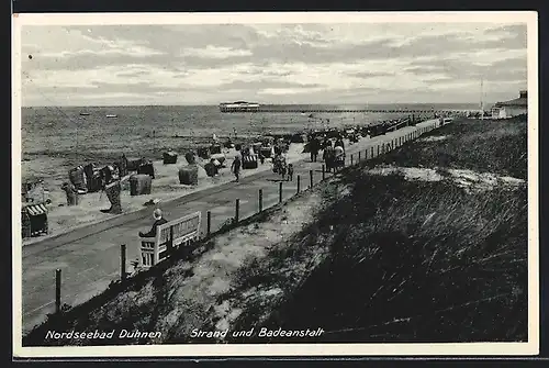 AK Duhnen /Nordsee, Strand und Badeanstalt