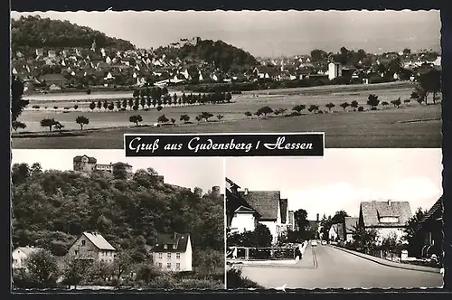 AK Gudensberg /Hessen, Ortsansicht und Strassenpartien