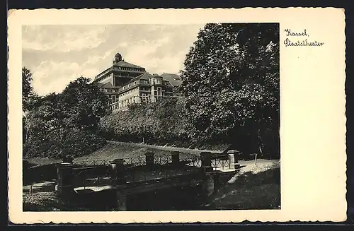 AK Kassel, Blick aufs Staatstheater von der Karlsaue aus