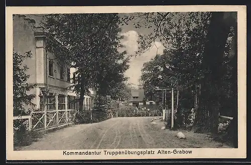 AK Alten-Grabow, Truppenübungsplatz, Kommandantur