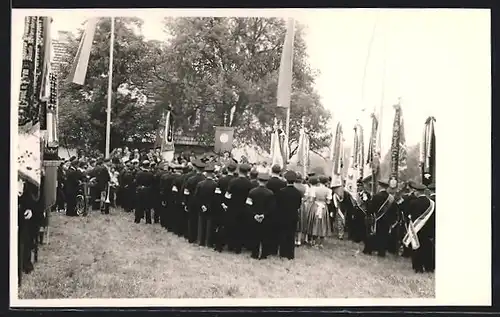 Foto-AK Ach, Fahnenweihe 14.06.1953